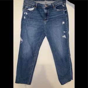 Size 12 Boy Friend Mid-Rise Jeans